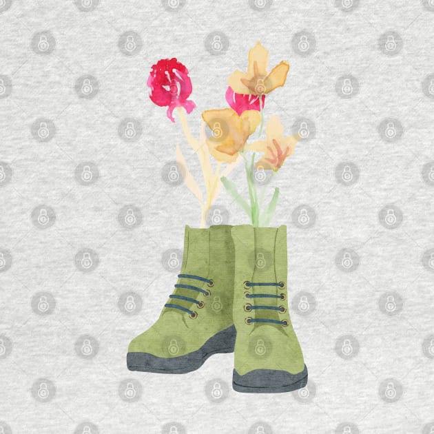 Wildflowers with hiking boots by Chavjo Mir11